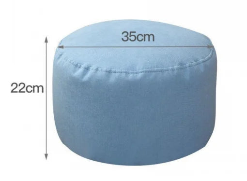 Linen Bean Bag Chair with Filling Beanbag Pouf Ottoman Footstool Tatami Round Stool Futon Puff Relax Lounge Furniture