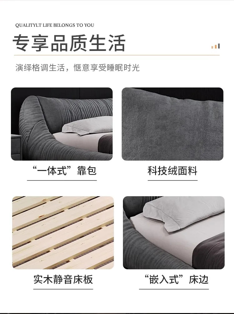 180x200cm single bed sex bed room furniture queen  frames with headboard Bed table luxury king size kids beds Nordic Modern