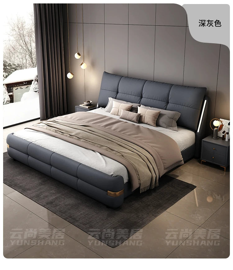 180x200cm Headboard frames and bed bases tatami super king frame royal bedroom furniture set luxury Bed table king size bed