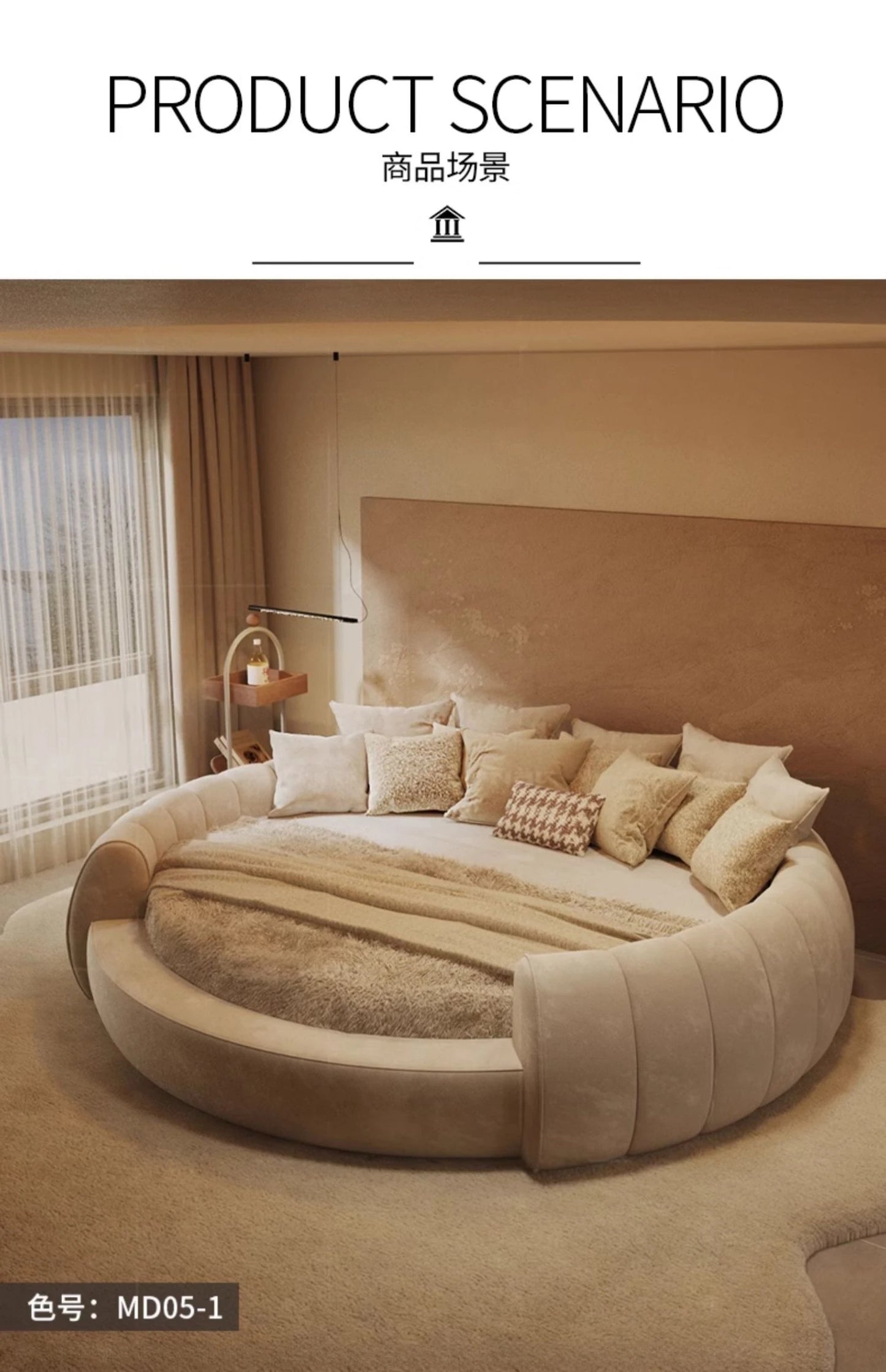 180X200cm furniture bedroom luxury king size Round bed Chest Double sex bed Base beds and frames full marriage bedrooms