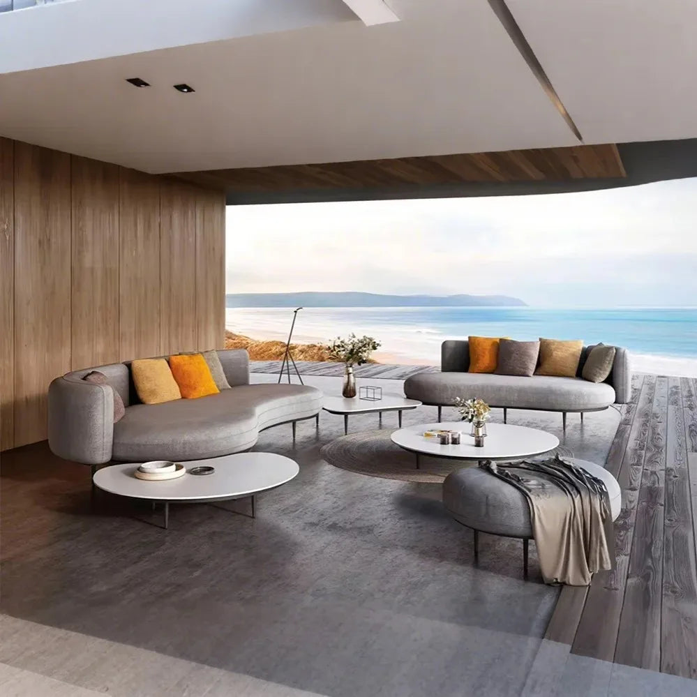 Luxury Modern Waterproof Fabric Design Aluminum Outdoor Sofa Set Garden Couch Hotel Project Patio Furniture