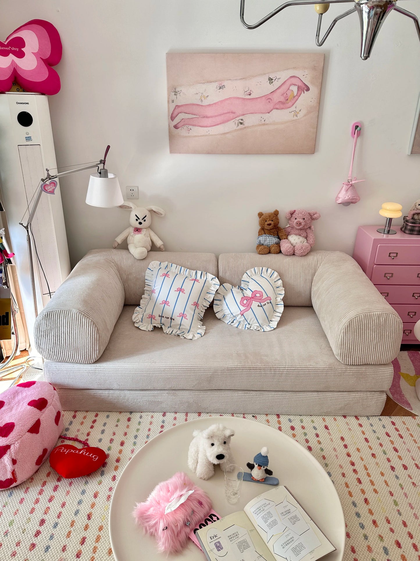 Elegant Italian Compressed Sofa Minimalist Retro Corduroy Sofa Bed Foldable Washable Customizable for Living Room