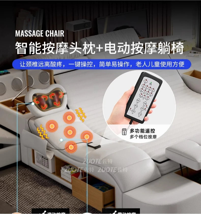 Unique Double Bed Aesthetic Elastic Adjustable King Size Beds Bedroom Tatami Camas De Casal De Luxo Furniture Decoration