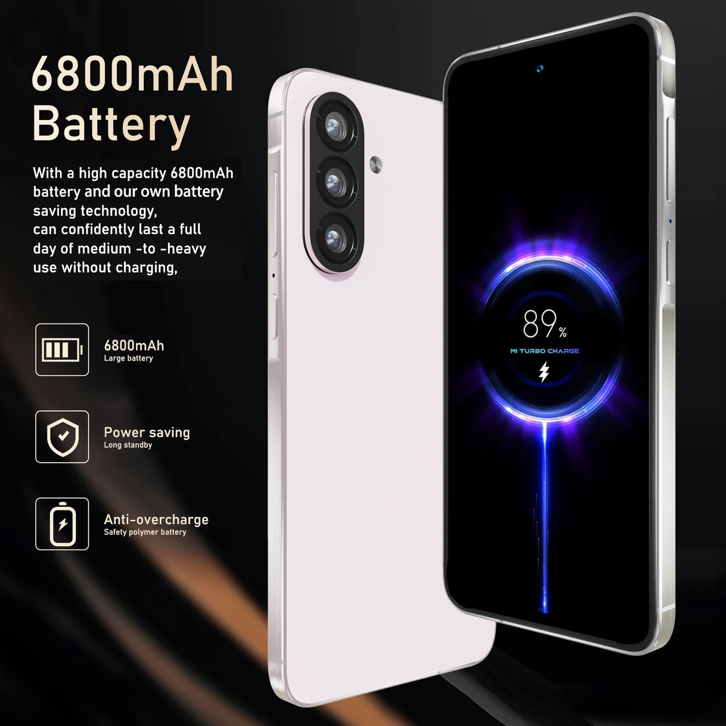 FUFFI-A56,Smartphone6.63 inch,8+128GB ROM,4G Network,Android 12.0 , 16+32MP Camera,Mobile phones,Dual SIM,6800mAh,Cellphones