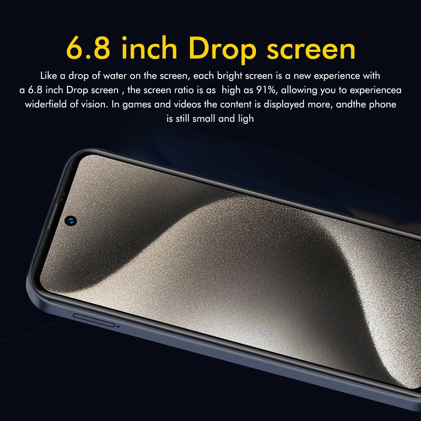 Smartphone A16 Pro,4G Phone Android,6.8in,8GB RAM,256GB ROM,Dual SIM,Mobile phones,Google Play Store,24+48MP,6800mAh,Cellphones