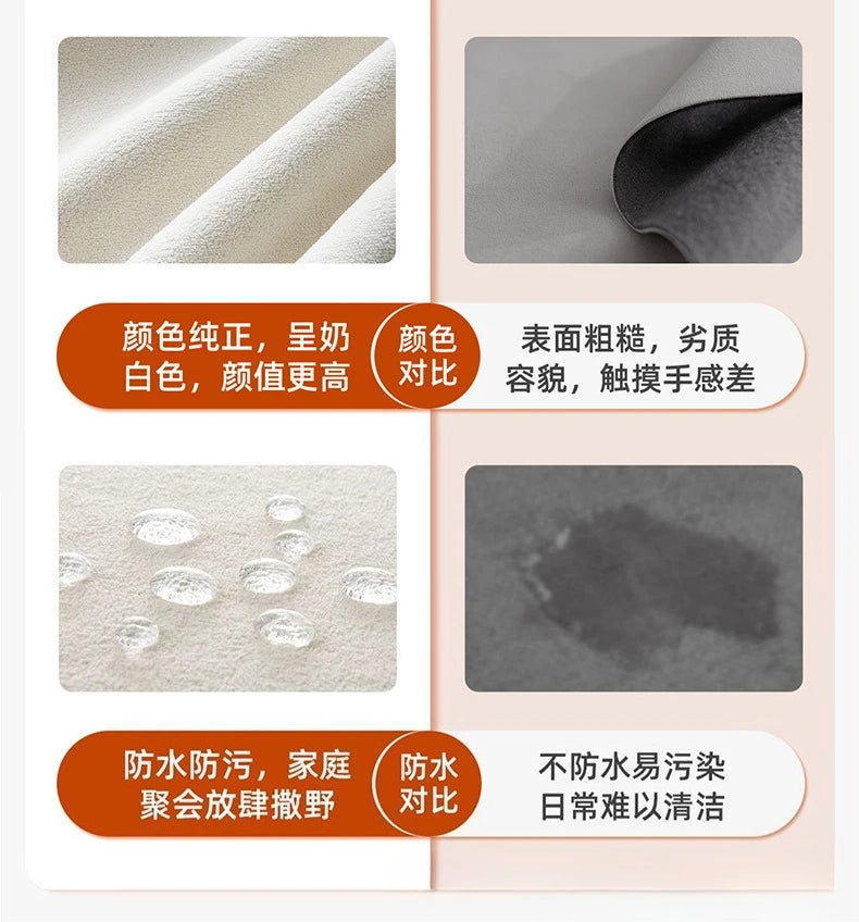 Cream Wind Tatami Floor To Ceiling Bed Master Bedroom Bed Light Luxury Fabric Logue Bed Minimalist Modern Luxury Bed 245cm Beds