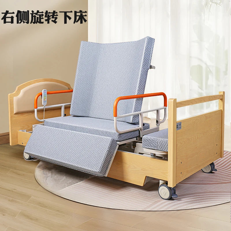 Electric rotating nursing bed Multifunctional back lift for paralyzed patients at home, suitable for remote control turning over