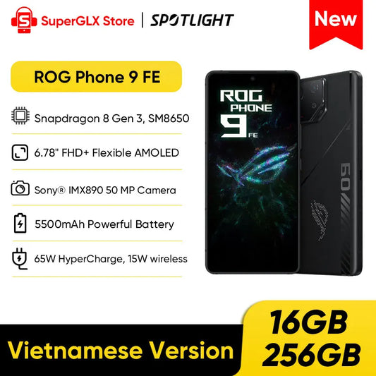 Global ROM ASUS ROG Phone 9 FE 5G Smartphone Snapdragon 8 Gen 3 6.78" 185Hz FHD+ Display 5500mAh 65W Charging Android 15 ROG 9