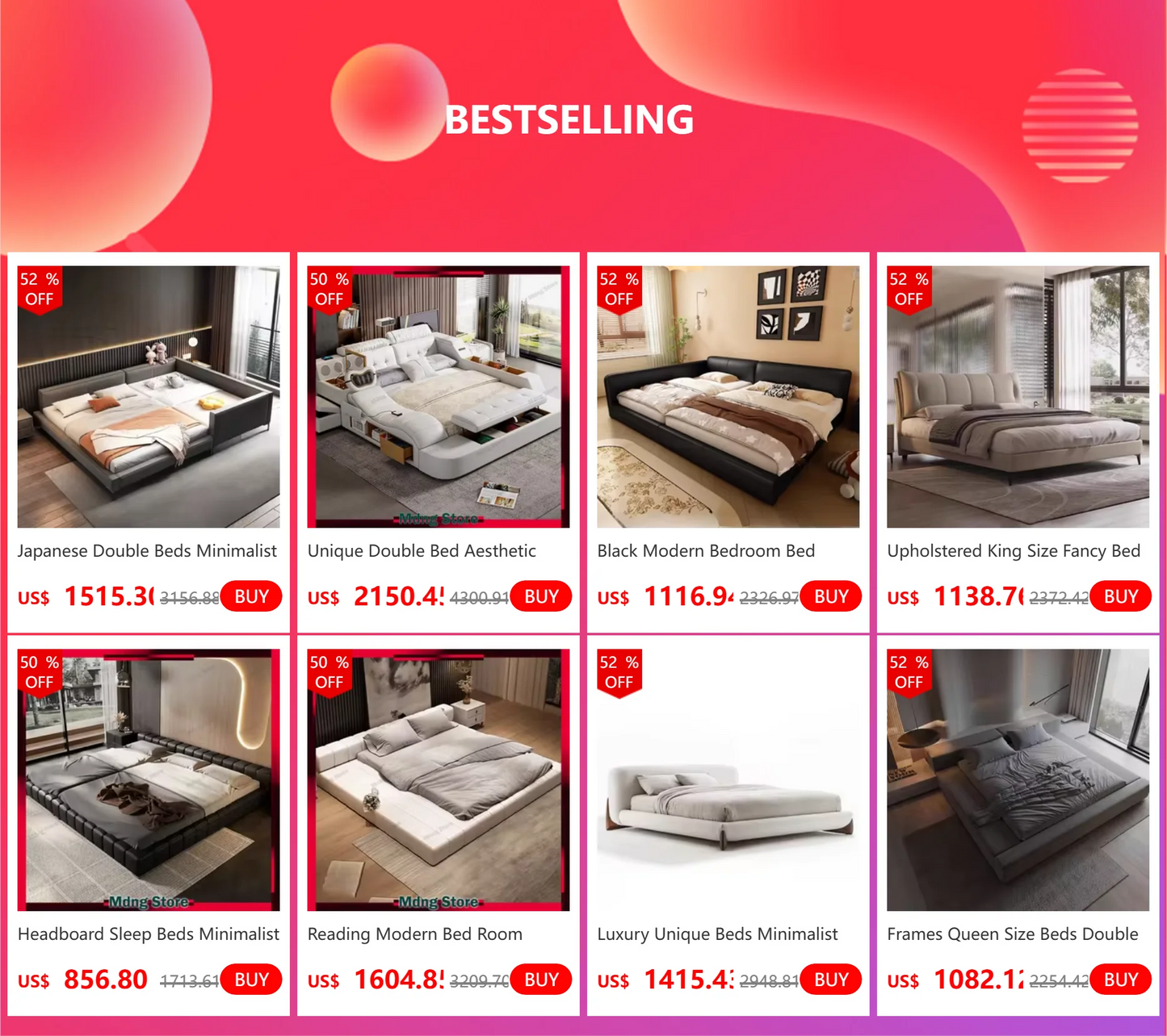 Unique Double Bed Aesthetic Elastic Adjustable King Size Beds Bedroom Tatami Camas De Casal De Luxo Furniture Decoration
