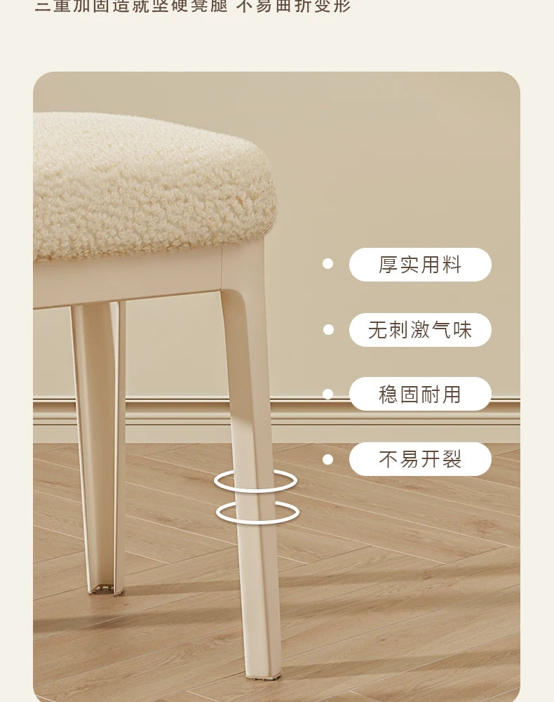 White Household Vanity Stools Small Items Luxury Living Room Ottoman Office Luxury Relaxing Sillones Modernos Home Furniture