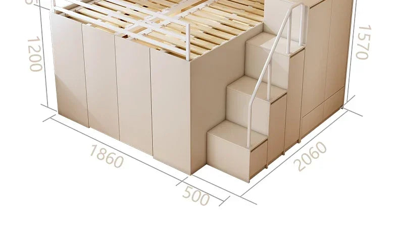 Multi-functional combination closet integrated bed