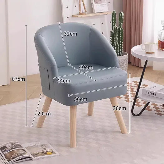 Small Leisure Single Sofa Chair Living Room and Bedroom Seat Balcony Reception Chair Hotel Lounge Chair Cozy Guest Seating