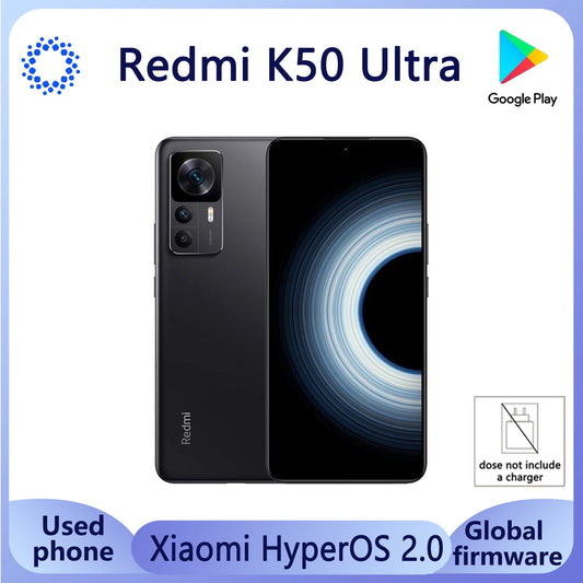 Xiaomi Redmi K50 Ultra hyperOS 1.0 5G 6.67" Smartphone Snapdragon 8+ Gen 1 5000mAh Battery capacity used phone no charger
