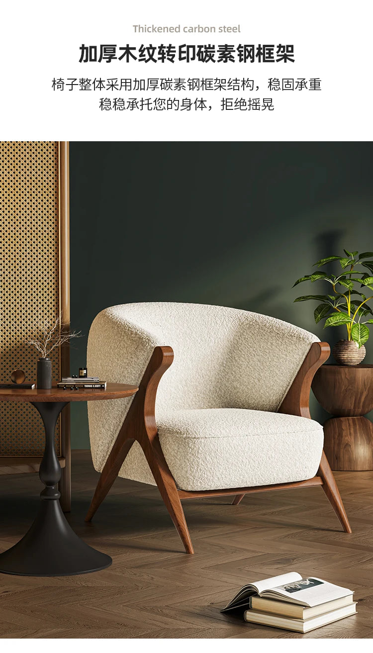 Reading Velvet Modern Chair Table Set Luxury Italian Design Hotel Armchair Bedroom Balcony Accent Sillas Nordic Furniture