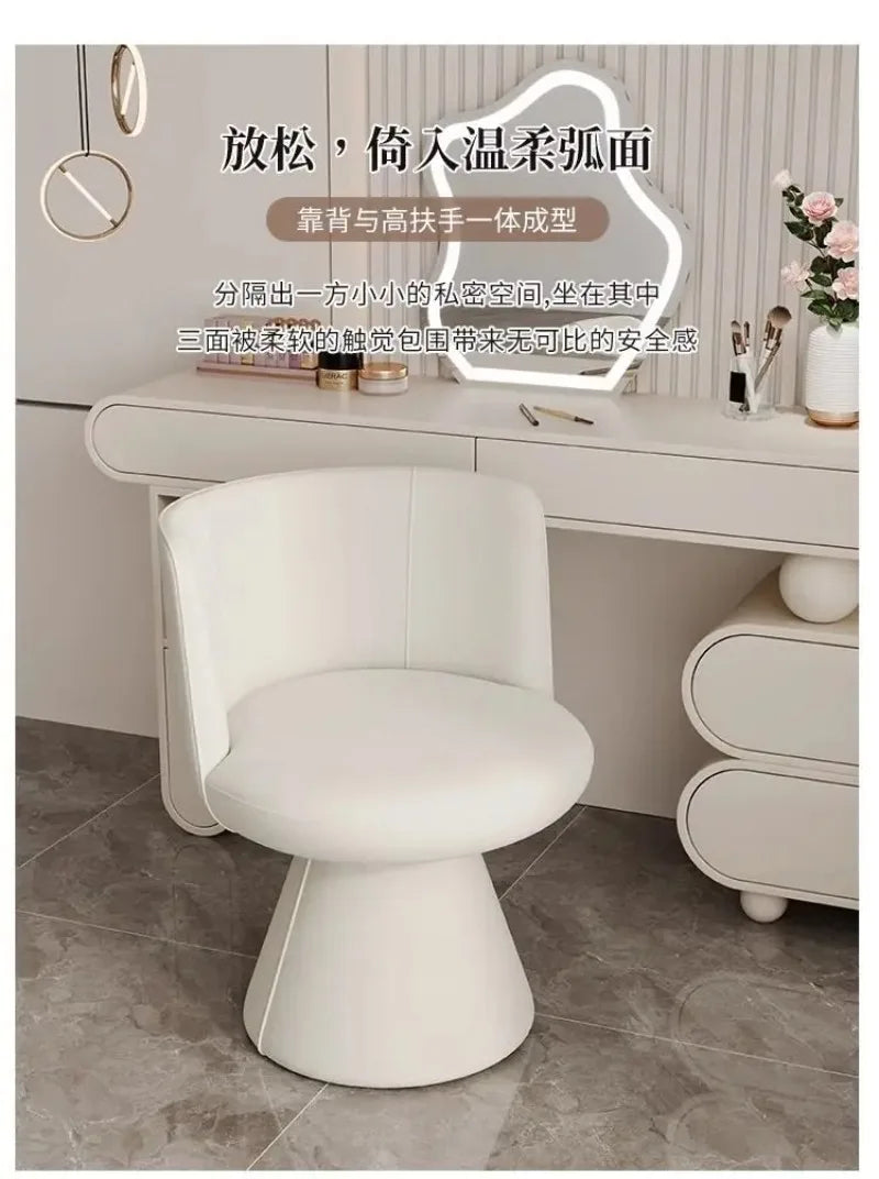 Chaise Lounge Italian Light Luxury Dressing Stool Rotatable Simple Dining Chair Home Bedroom Hotel Nordic Single Sofa Chairs