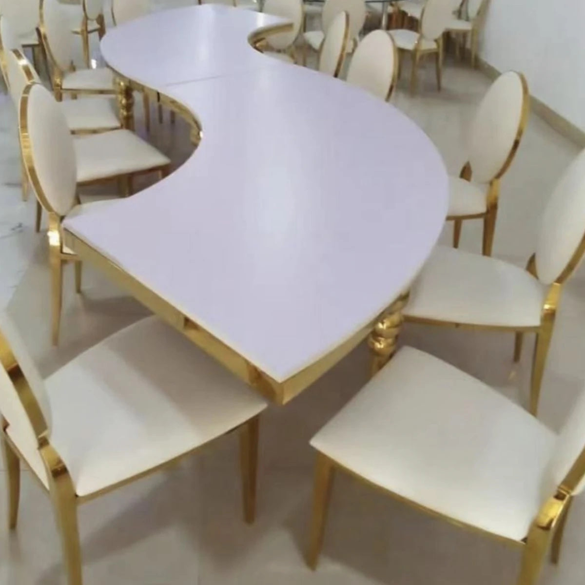 100pcs）Modern Restaurant Wedding Party Chairs plastic Stackable Hotel Gold Chiavari Chairs 1149