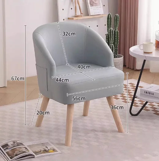 Small Leisure Single Sofa Chair Living Room and Bedroom Seat Balcony Reception Chair Hotel Lounge Chair Cozy Guest Seating