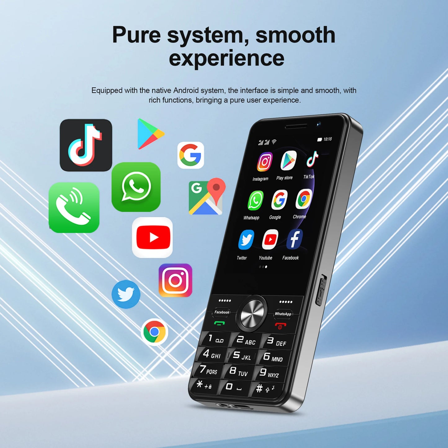 SERVO F25 PRO 4G LTE Button Smartphone Android System Play Store FM Radio 2GB+16GB WiFi 3.5" Touch Screen Smart Phones Dual SIM