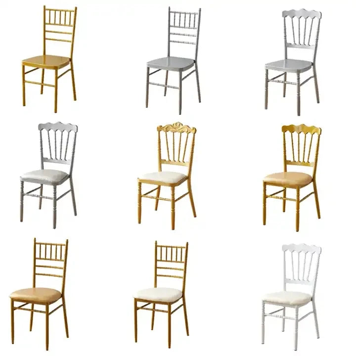 100pcs）Modern Restaurant Wedding Party Chairs plastic Stackable Hotel Gold Chiavari Chairs 1149