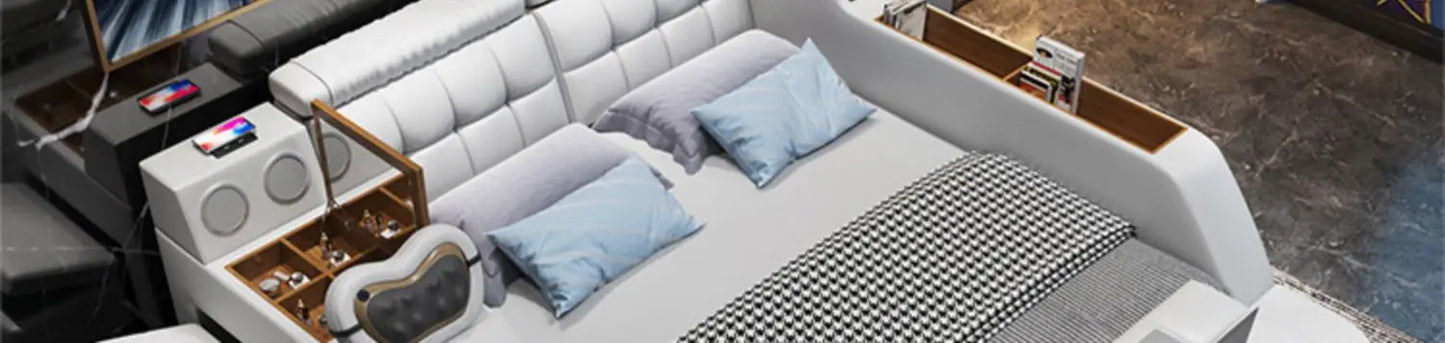 Cabinets Aesthetic Bed Reading Vanity King Massage Lounge Beds Luxury Bedroom Frame Camas Matrimoniales House Accessories