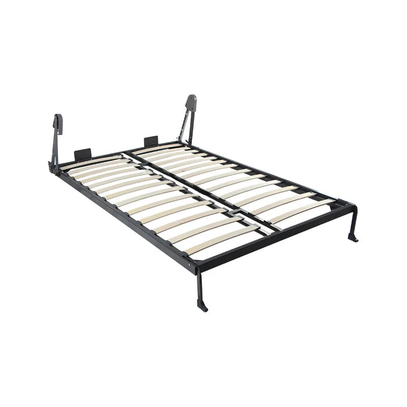 Automatic foot invisible bed front side flip hidden integrated folding bottom flip wall wardrobe hidden wall hardwar