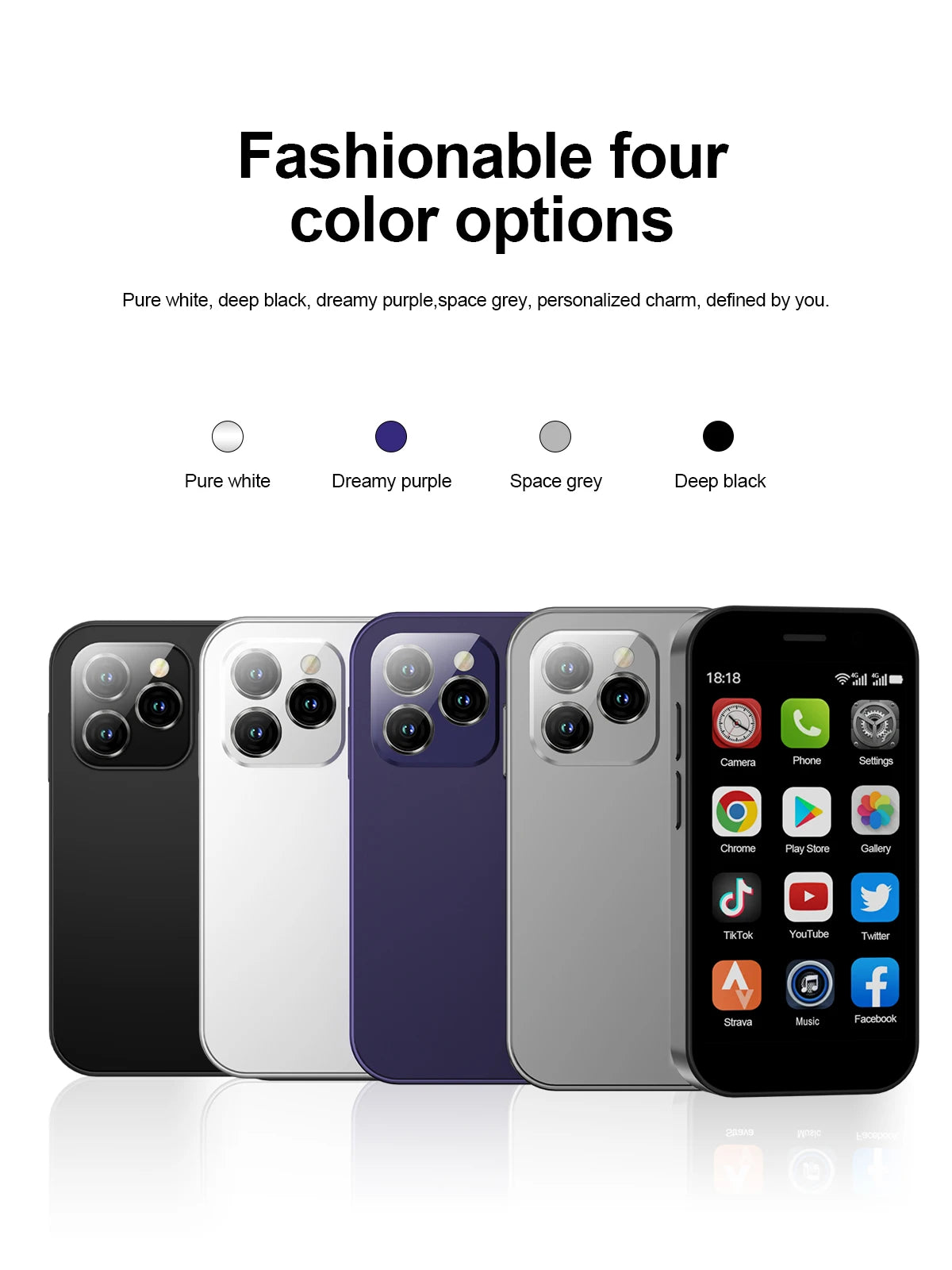 SERVO KING8000 4G Cellular Network Mini Smartphone Android 10.0 2GB+16GB 3" Display 5MP Camera Dual SIM With Play Store WhatsAPP