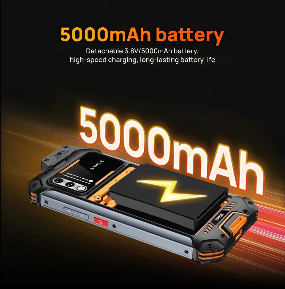 UNIWA W999 ATEX Rugged Waterproof Walkie Talkie 8GB+128GB 6.3 Inch FHD 5000mAh Smartphone Andriod 13 NFC Cell Phones Helio G99