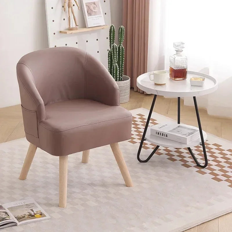 Small Leisure Single Sofa Chair Living Room and Bedroom Seat Balcony Reception Chair Hotel Lounge Chair Cozy Guest Seating