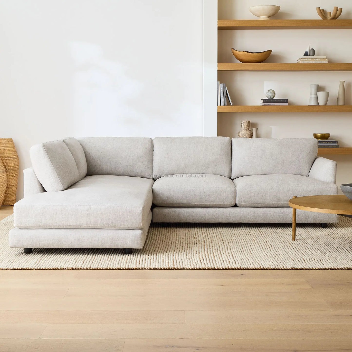 Modern Style Hotel Reception Salon Sofa Home Furniture Chaise Sectional 2 Piece U Shape Living Room Sofas