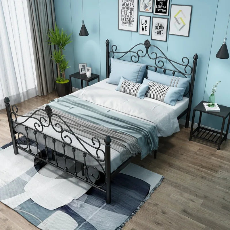 Wrought iron bed bedroom Nordic simple apartment home modern bed and breakfast
