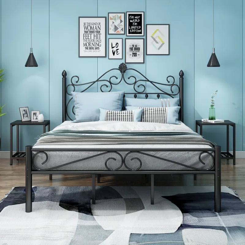 Wrought iron bed bedroom Nordic simple apartment home modern bed and breakfast