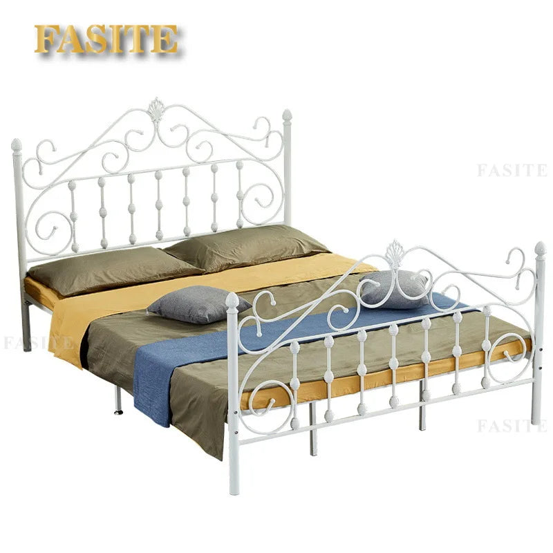 Wrought iron bed bedroom Nordic simple apartment home modern bed and breakfast