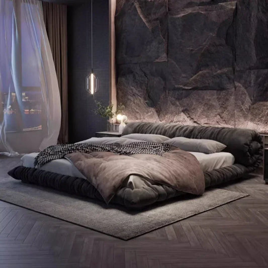Backrest Duvet Double Bed Waterproof Luxury Gray Big Wooden King Size Beds Bedroom Adults Floor Cama De Casal Home Furniture