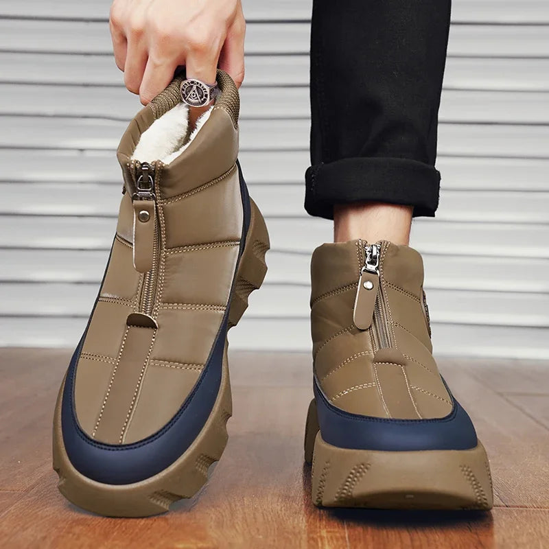 Ankle Boots Snow Thick Bottom Winter Boots for Men Men's Sneakers Non-Slip Soft and Comfortable Cotton Wear-resistant Fashion