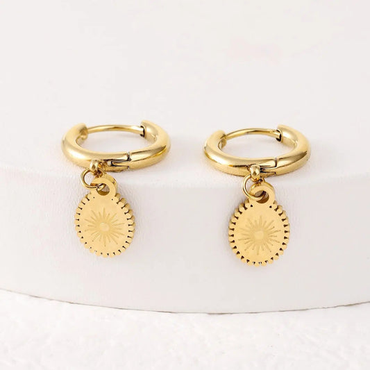 Summer All-match Ear Button Non-fading High-grade Earrings