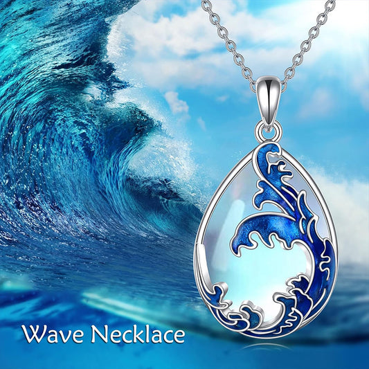 Moonstone Blue HAILANG Pendant Women's Necklace