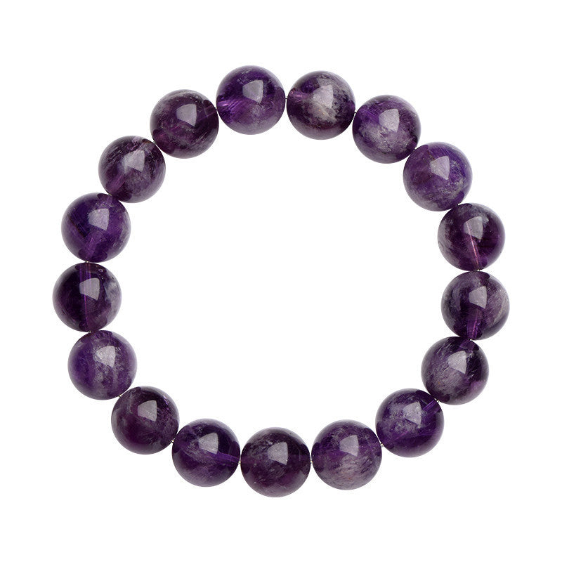 Natural Feather Amethyst Snow Mountain Purple Scattered Beads Bracelet