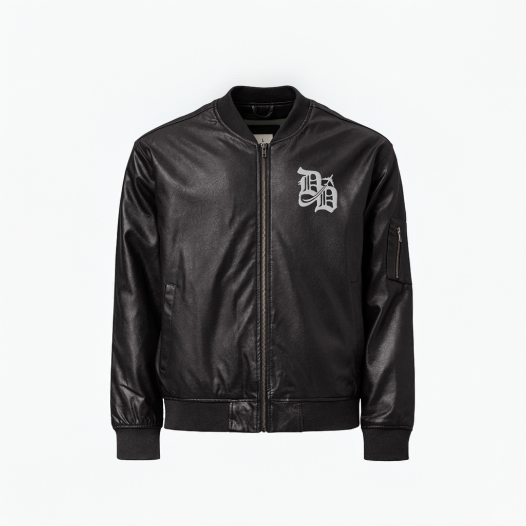 Leather Bomber Jacket